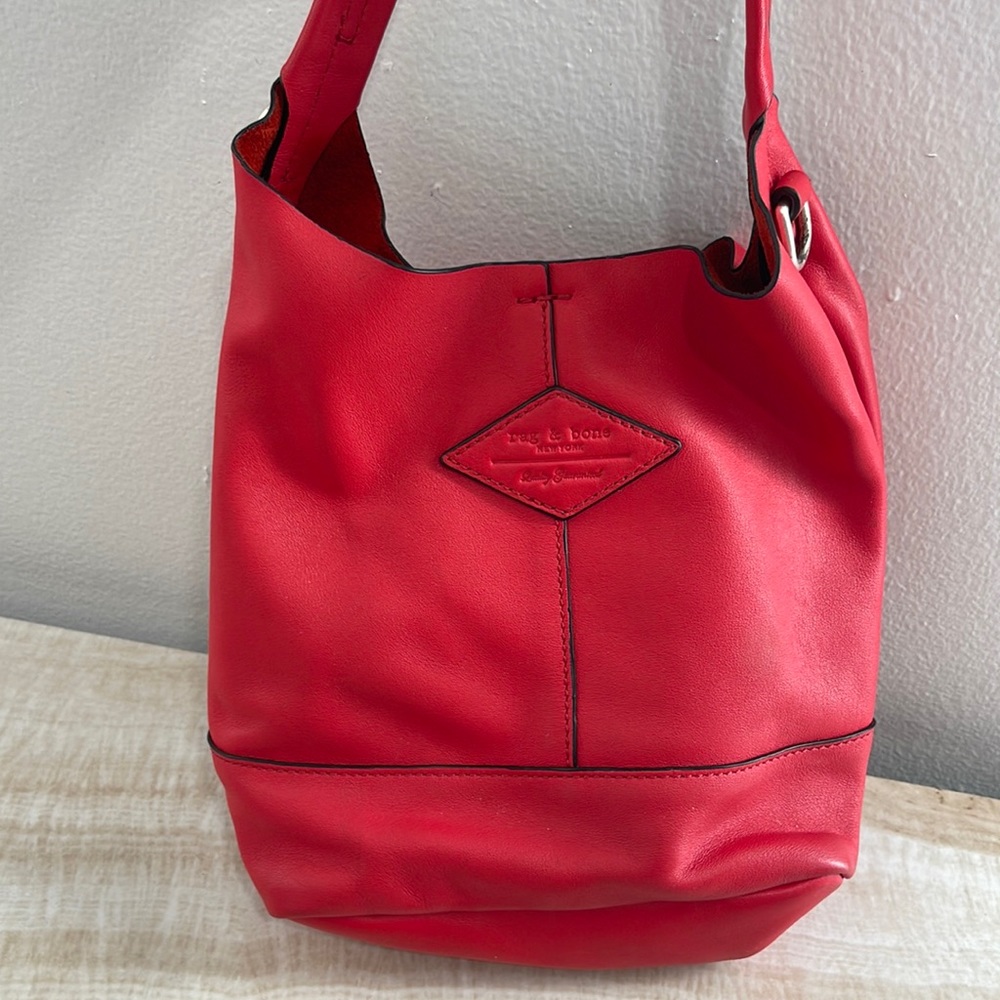 Rag and Bone red leather bucket bag - Summer 2018 collection
